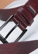 Men's leather belt, burgundy, 93-8M-106-3-11, Photo 3