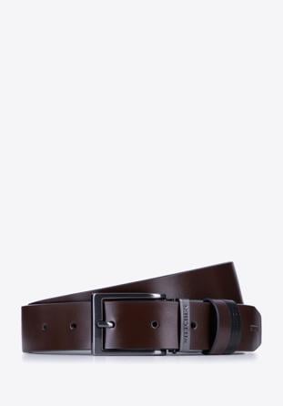 Men's leather reversible belt, black-brown, 98-8M-903-1-90, Photo 1