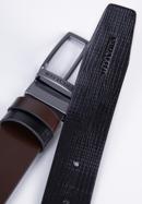 Men's leather reversible belt, black-brown, 98-8M-903-1-90, Photo 3
