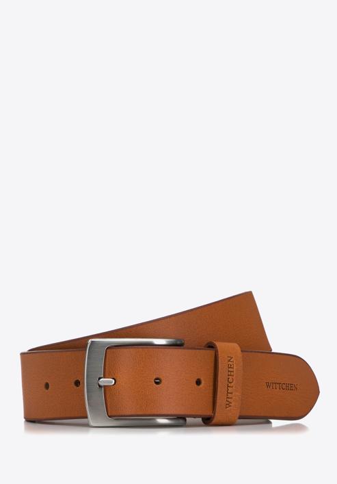 Men's vintage leather belt, brown, 98-8M-110-1-12, Photo 1