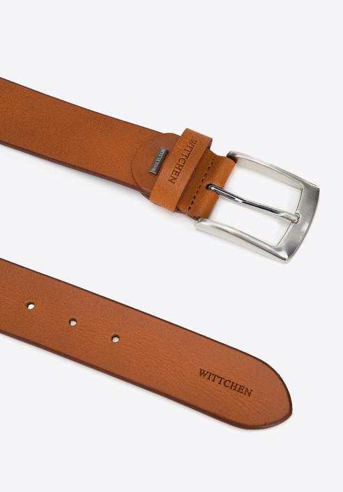 Men's vintage leather belt, brown, 98-8M-110-7-12, Photo 2