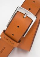 Men's vintage leather belt, brown, 98-8M-110-4-12, Photo 3