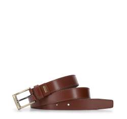 Men's leather slimline belt, brown, 94-8M-910-4-12, Photo 1