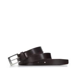 Men's leather slimline belt, dark brown, 94-8M-910-5-90, Photo 1
