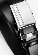 Men's leather belt with automatic buckle, black, 98-8M-114-1-90, Photo 3