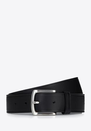 Men's leather belt, black, 97-8M-914-1-11, Photo 1