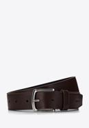 Men's leather belt, brown, 97-8M-914-1-90, Photo 1