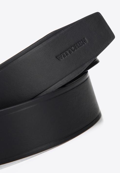 Men's leather belt, black, 97-8M-914-1-11, Photo 3