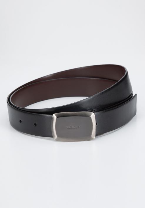 Men's belt, black-brown, 85-8-S01-12, Photo 5