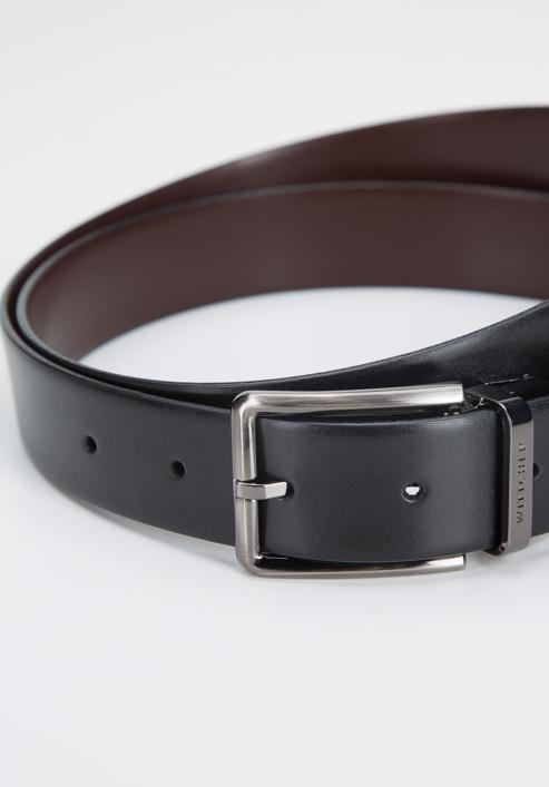 Men's belt, black-brown, 85-8-S01-12, Photo 6