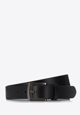 Men's leather belt, black, 98-8M-112-1-10, Photo 1