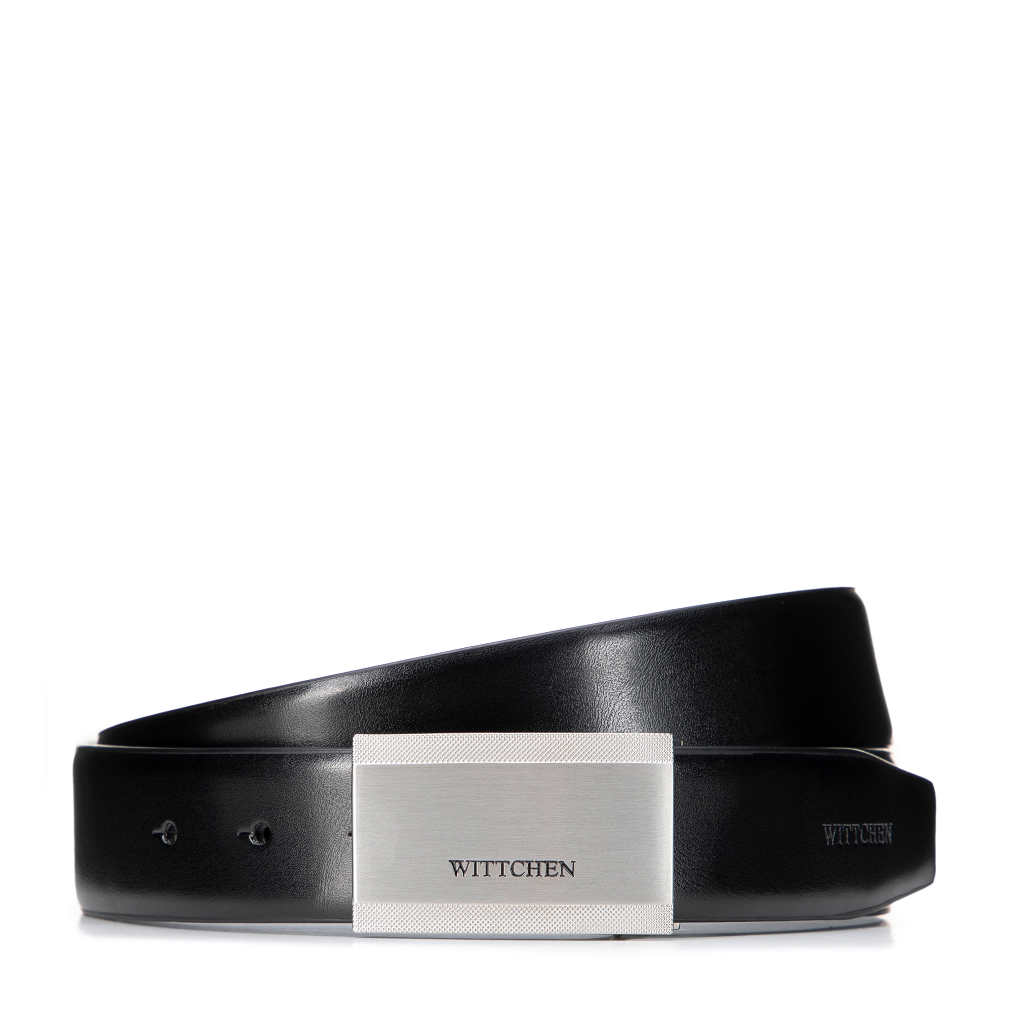 Moderná elegancia – pánsky kožený opasok s plnou prackou a logom 101-8M-214-1S