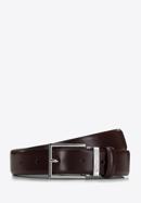 Men's matte leather belt, brown, 98-8M-119-1-90, Photo 1