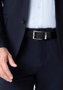 Men's matte leather belt, black, 98-8M-119-1-10, Photo 16