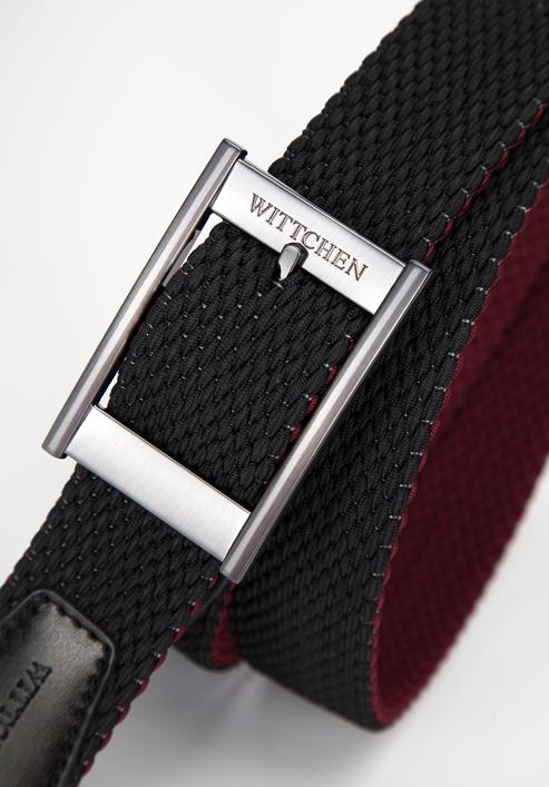 Men's reversible belt, burgundy-black, 98-8M-001-4-12, Photo 3