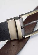 Men's reversible buckle belt, black-brown, 92-8M-354-17-90, Photo 5