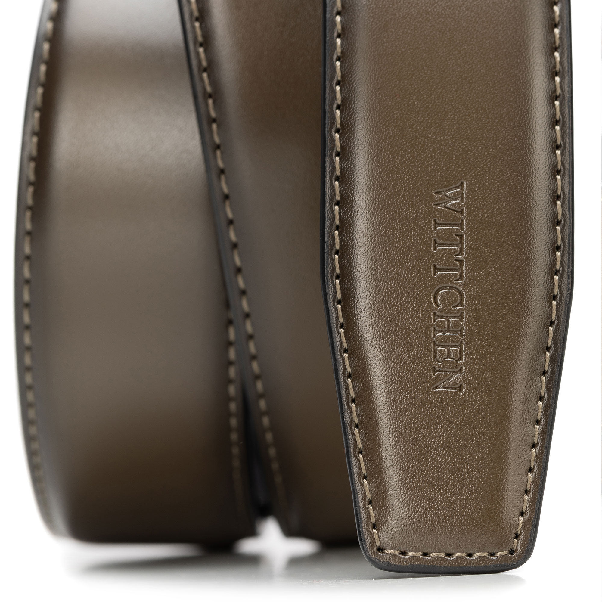 Zelený pánsky kožený opasok s klasickou kovovou prackou Wittchen 101-8M-207-Z, Vyberte variant khaki, Vyberte veľkosť 90