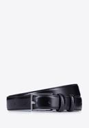 Men's leather belt, black, 98-8M-904-4-11, Photo 1