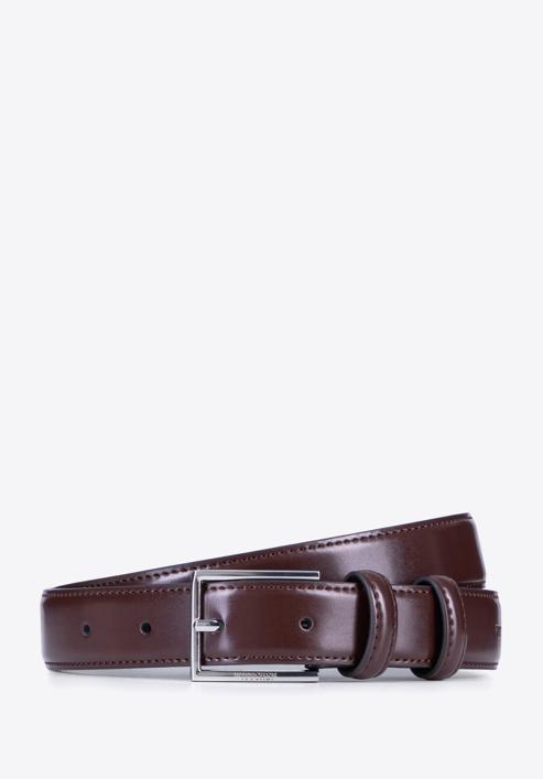 Men's leather belt, brown, 98-8M-904-1-11, Photo 1