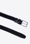 Men's leather belt, black, 98-8M-904-1-12, Photo 2