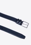 Men's leather belt, navy blue, 98-8M-904-4-11, Photo 2