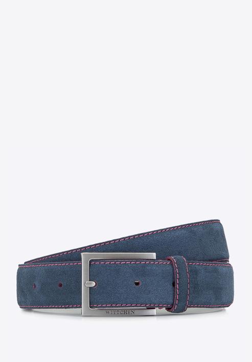 Belt, navy blue-pink, 92-8M-380-7-12, Photo 1