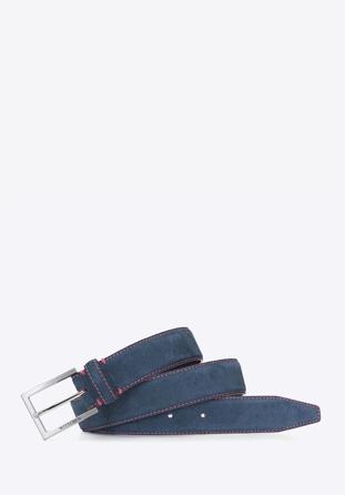 Belt, navy blue-pink, 92-8M-380-7-12, Photo 1