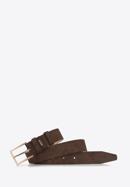 Men's suede belt, brown, 91-8M-313-4-12, Photo 2