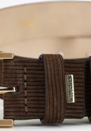 Men's suede belt, brown, 91-8M-313-4-12, Photo 4