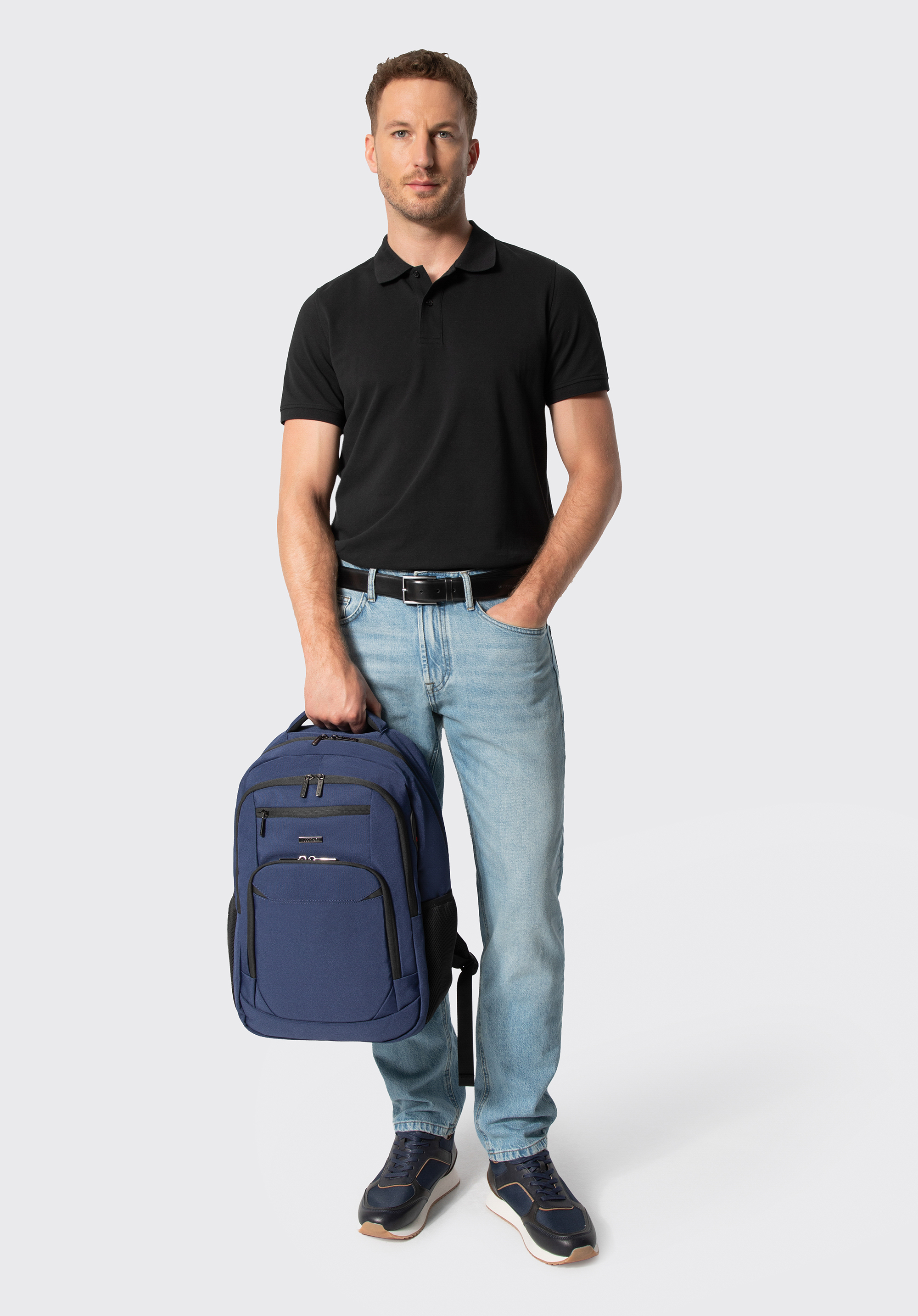 Backpack, navy blue, 56-3S-021-90, Photo 1