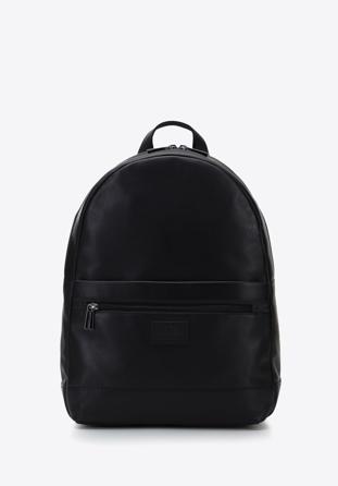 Leather 11”/12” laptop backpack, black, 95-3U-302-1, Photo 1