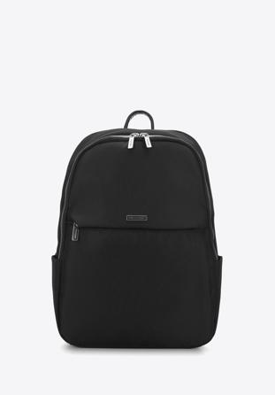 Laptop backpack 13”/14” with silver zip, black, 98-3P-204-1, Photo 1