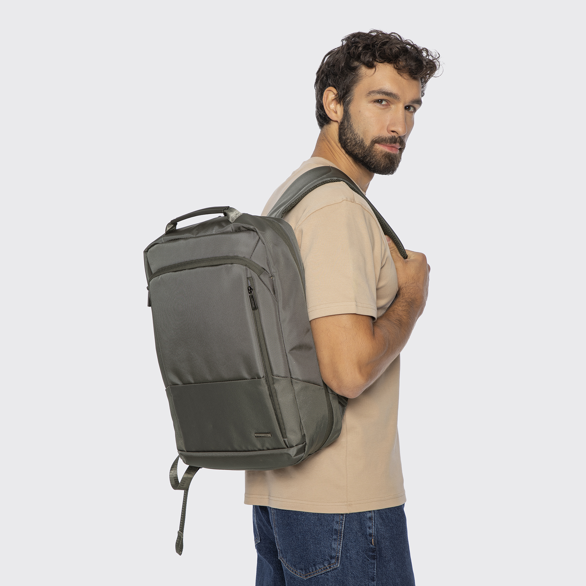 Pánsky rovný batoh na notebook 15,6" do lietadla, sivý 29-3P-221-8, Vyberte variant šedá