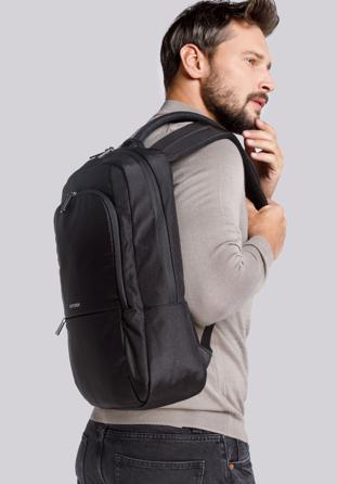 Męski plecak na laptopa 15,6” prosty, czarny, 94-3P-200-1, Zdjęcie 1