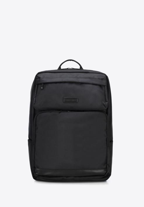 Męski plecak na laptopa 15,6” z dużymi kieszeniami, czarny, 94-3P-101-1D, Zdjęcie 1