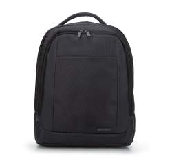Męski plecak na laptopa 15,6" z nylonu, czarny, 87-3P-108-1D, Zdjęcie 1