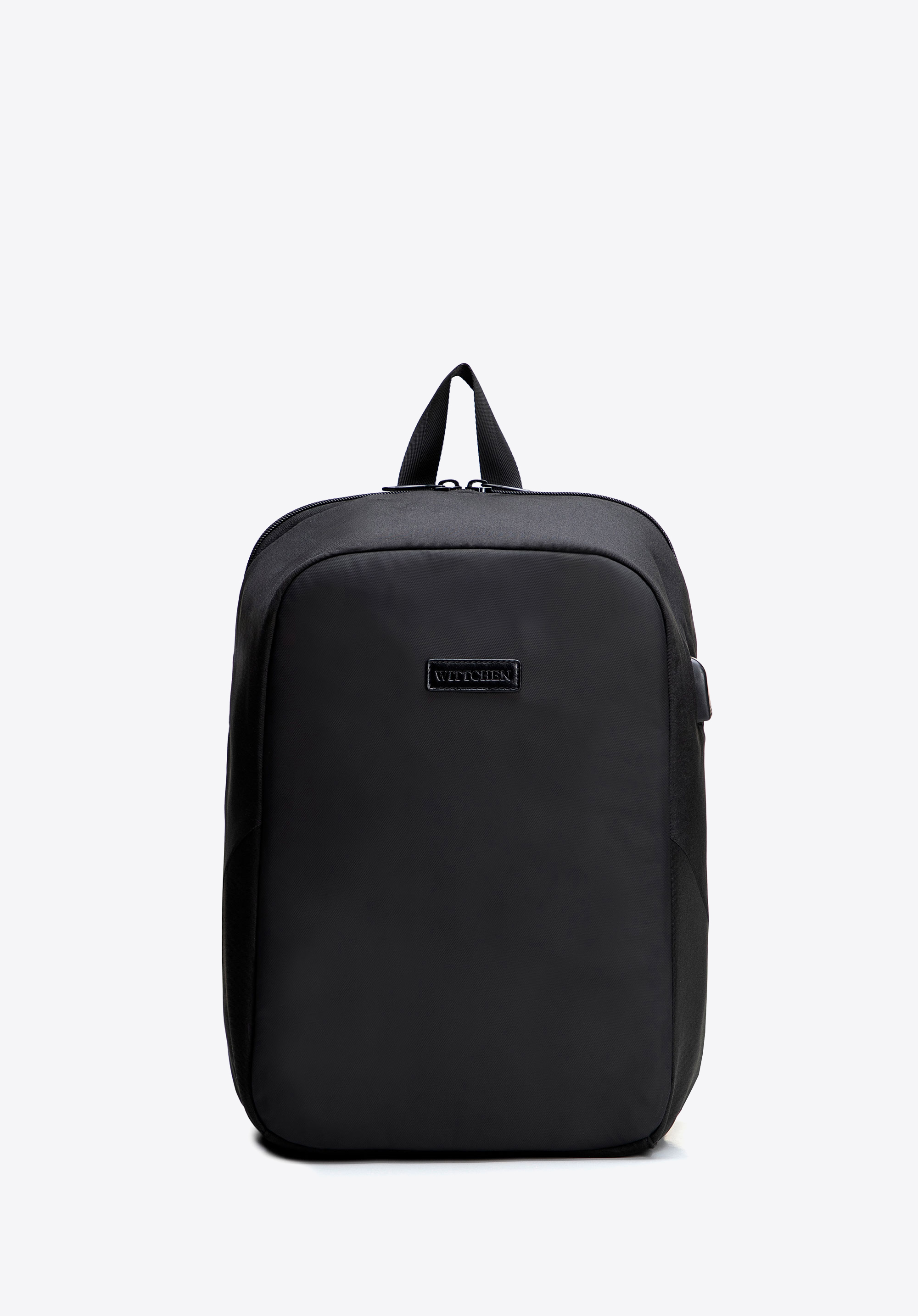 Męski plecak na laptopa 15,6” z portem USB, czarny, 98-3P-104-1D, Zdjęcie 1