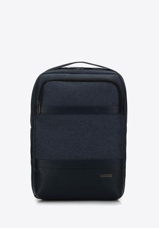 Męski plecak na laptopa 15,6 z szerokim uchwytem, ciemnoniebieski, 98-3P-512-7, Zdjęcie 1