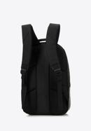 Men's 15.6” laptop backpack with rounded flap and external pocket, black, 98-3P-106-1DD, Photo 2