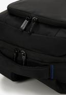 Men's 15.6” laptop backpack with rounded flap and external pocket, black, 98-3P-106-1DD, Photo 4