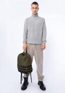 Męski plecak wielofunkcyjny z paskami z przodu, zielony, 56-3S-801-80, Zdjęcie 15