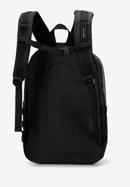 Męski plecak wielofunkcyjny z paskami z przodu, czarny, 56-3S-801-80, Zdjęcie 2