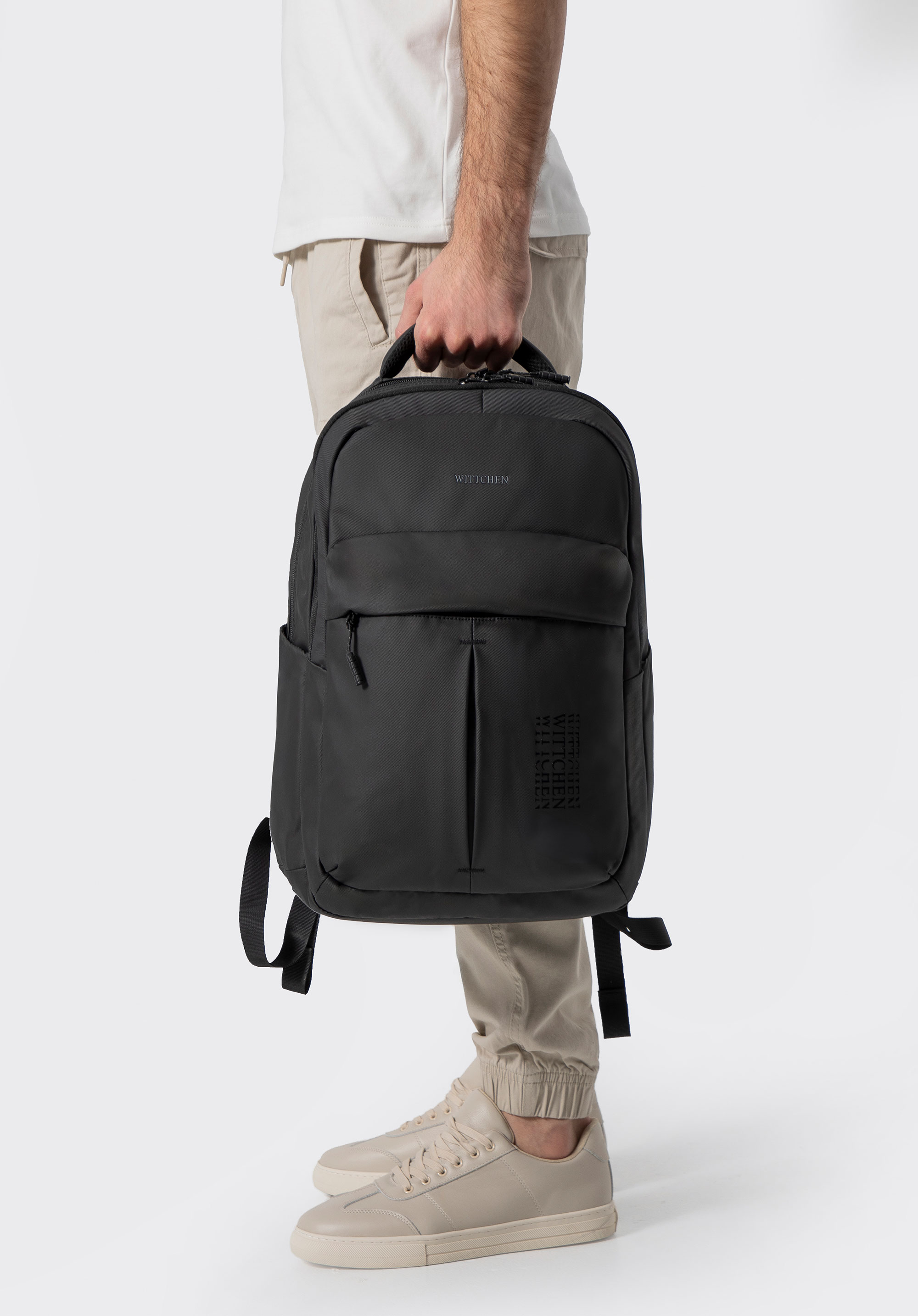 Męski plecak z kieszenią na laptopa 15,6”, czarny, 102-3P-800-1, Zdjęcie 1