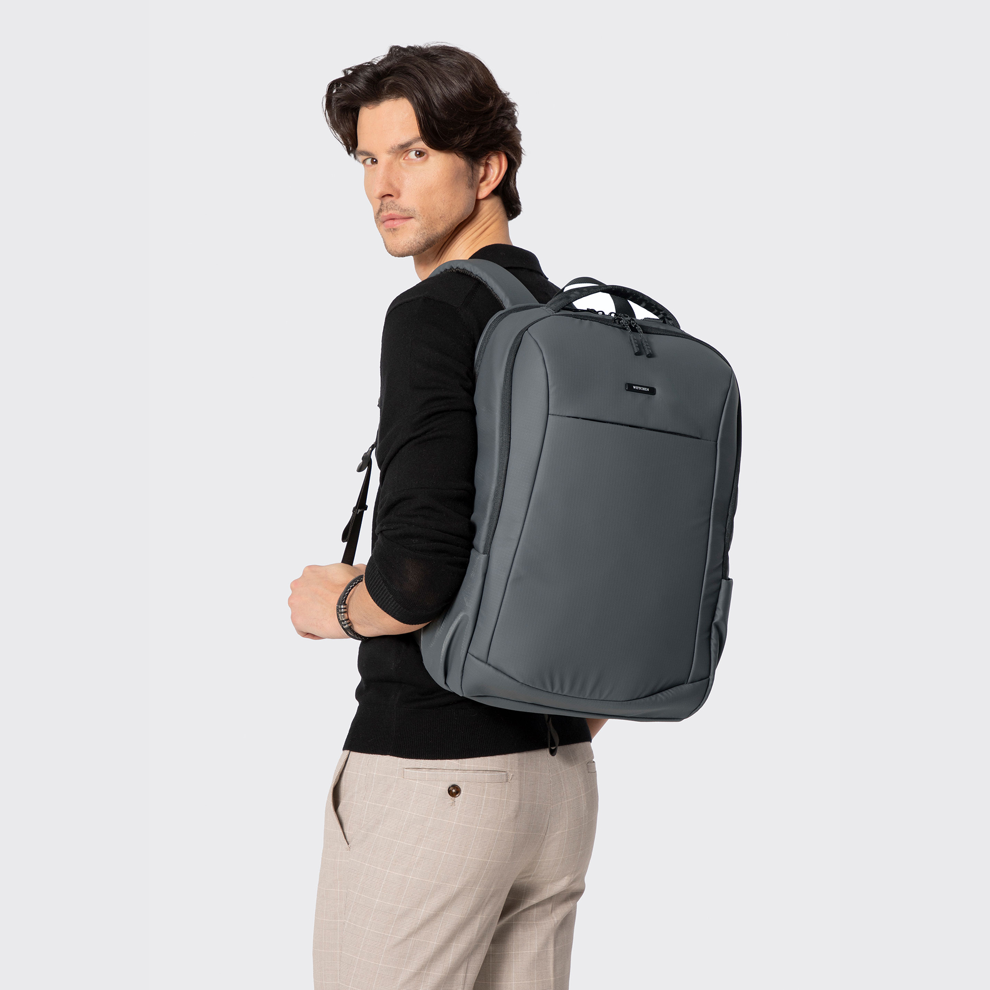 Veľký šedý pánsky ruksak na notebook 15,6”, 102-3P-805-8, Vyberte variant šedá
