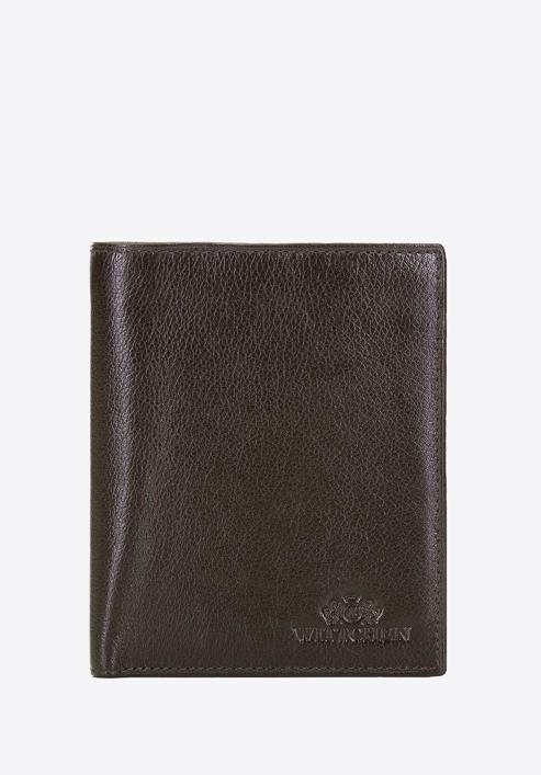 Męski portfel skórzany bez zapięcia, ciemny brąz, 21-1-221-40L, Zdjęcie 1