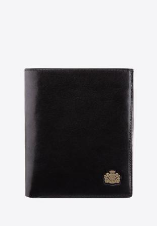 Męski portfel skórzany z podwójną kieszenią duży czarny