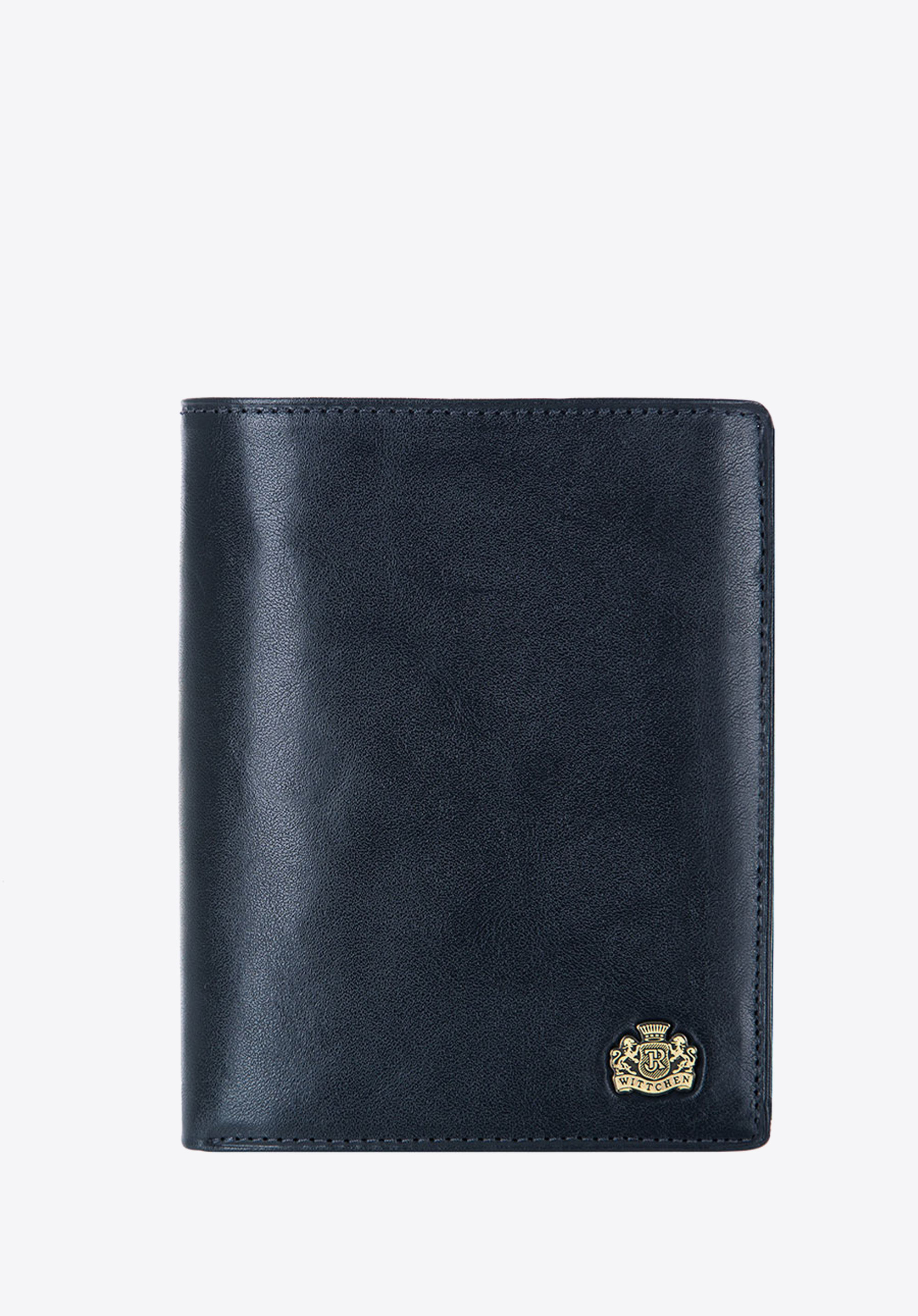 Męski portfel skórzany rozkładany duży, granatowy, 10-1-221-N, Zdjęcie 1