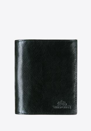 Męski portfel skórzany z herbem duży czarny