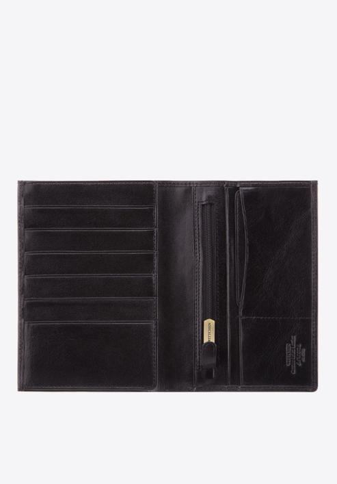 Męski portfel z połyskliwej skóry, czarny, 10-1-033-1, Zdjęcie 2