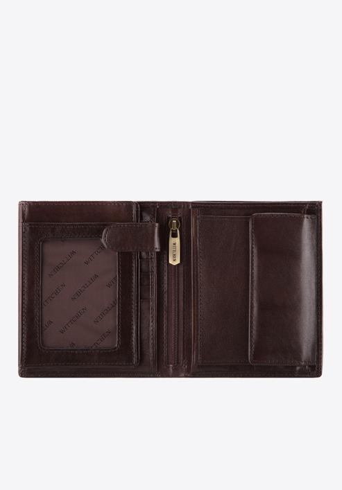 Męski portfel skórzany z podwójną kieszenią duży, brązowy, 10-1-139-1, Zdjęcie 2